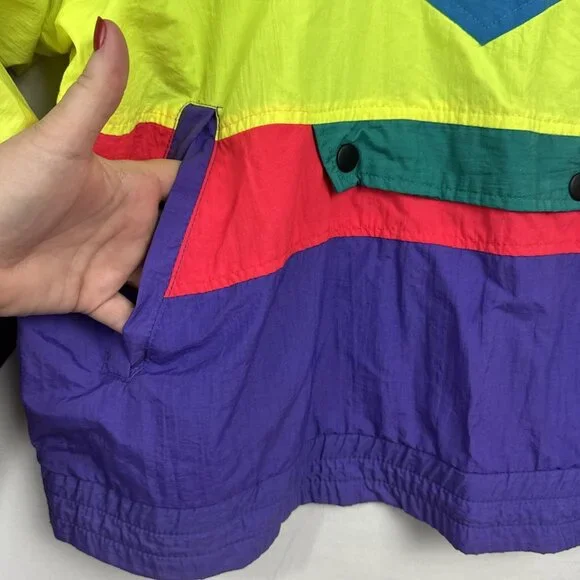 Vtg Dual Control Pullover Windbreaker Women's Medium READ LISTING 80s 90s Style - Picture 6 of 15